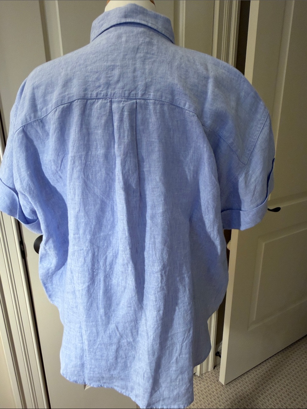 J. Crew Baird McNutt Irish Linen, light blue - Picture 3 of 3